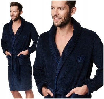 HENDERSON Szlafrok męski MOLTO 39390 r XL Granat