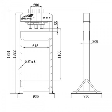 Пресс цеховой ГИДРАВЛИЧЕСКИЙ 50Т СВАРНЫЙ НОРМЕТ