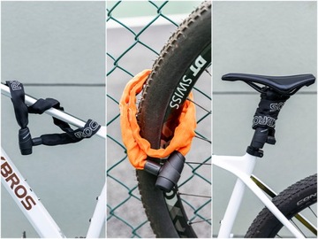 Цепь велосипедного замка ROCKBROS Оранжевая
