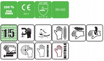 ЗАЩИТНЫЕ РАБОЧИЕ ПЕРЧАТКИ НИТРИЛОВЫЕ перчатки NITRILE FLEX DOTS R.8XL 12x