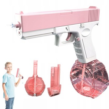 PISTOLET NA WODĘ AUTOMATYCZNY ELEKTRYCZNY DWA MAGAZYNKI
