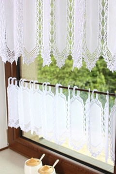 Заздростка Gipiura Белая штора-панель для кухни, высота 30 см