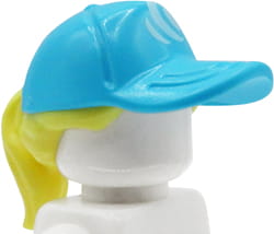 LEGO włosy damskie - j. żółte, czapka z daszkiem