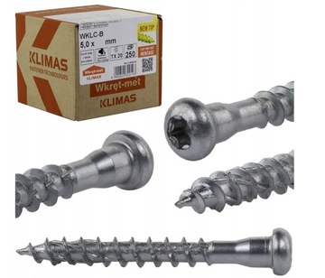 WKRĘTY DO ŁĄCZNIKÓW CIESIELSKICH 5x40mm TORX 250st