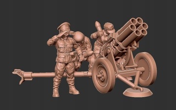 German Nebelwerfer v1 with crew 28 mm