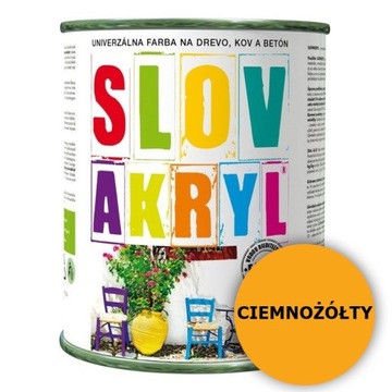 Farba do piaskownicy bezpieczna dla dzieci CIEMNOŻÓŁTY: 0,75 L