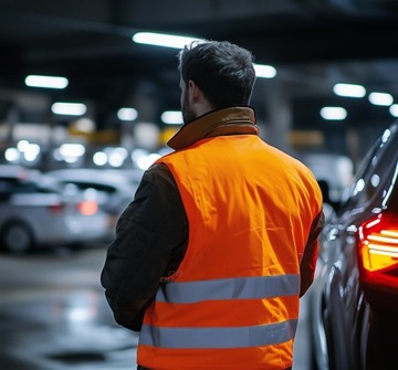 Отражающий оранжевый предупреждение с сертификатом XXL