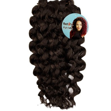 Rastafri Afroloki Syntetyczne Włosy Loki Do Wplotu Fiji CIEMNY BRĄZ NR 4