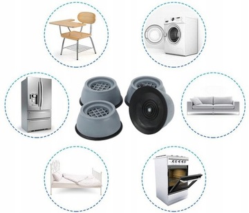 АНТИВИБРАЦИОННЫЕ ПОДУШКИ ДЛЯ СТИРАЛЬНОЙ И ПОСУДОМОЕЧНОЙ МАШИНЫ 4 шт.