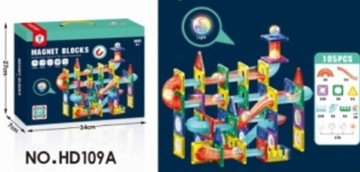 МАГНИТНЫЕ КОНСТРУКЦИОННЫЕ БЛОКИ СВЕТЯЩАЯСЯ ДОРОЖКА 105е