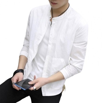 Summer Jacket Stand Collar Quick Dry Solid Color M