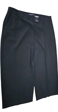M&S spodnie czarne szeroka nogawka 7/8 maxi 48