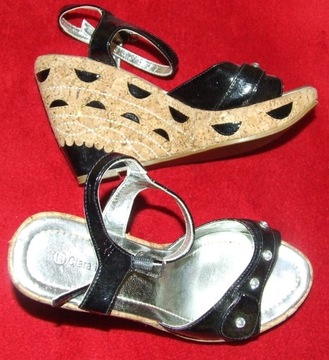 Clara koturny bez palców lakier błyszczą 37 23.8cm