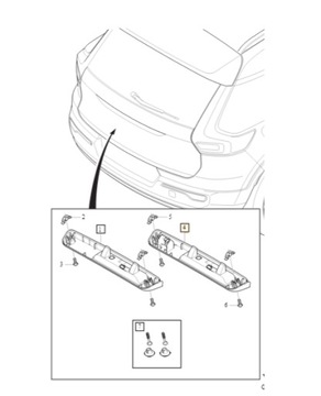 VOLVO XC40 C40 TLAČÍTKO KLIKA MIKROSTYK KRYT ZADNÍ