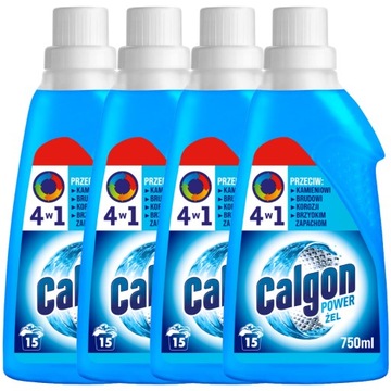 Calgon Żel Odkamieniacz Pralki Zmiękczacz 4x750ml