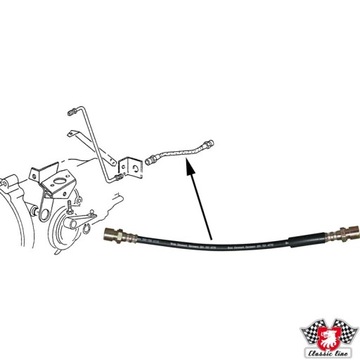 VW Transporter T3 Wąż hydrauliczny do sprzęgła 325 mm