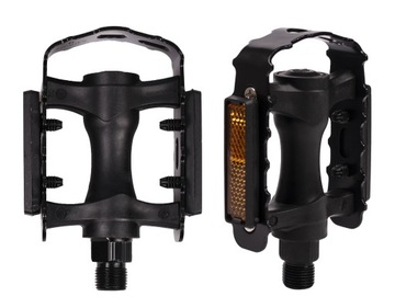 PEDAŁY ROWEROWE STAL/PLASTIK MTB TREKKING FP-917 KOMPLET Z ODBLASKIEM