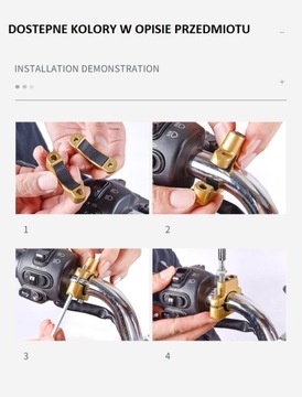 ЗАЖИМ ГАЛОГЕННЫЙ МОТОЦИКЛОВЫЙ КРОНШТЕЙН ДЛЯ РУЛЯ GMOL 25-30 ММ