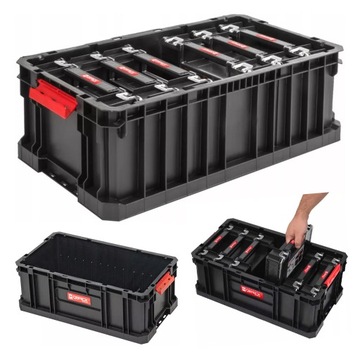 SKRZYNIA NARZĘDZIOWA KOSZ Z 6x ORGANIZERAMI MODUŁOWA 26L Qbrick System
