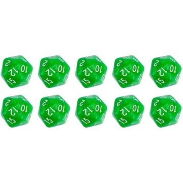 ZESTAW 10 KOSTEK K20 RPG BAGNO UTOPCÓW KOŚĆ DWUDZIESTOŚCIENNA