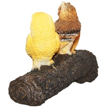 Фигурка животного на стволе деко сова птица украшение