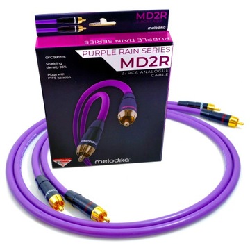 MELODIKA MD2R20 PURPLE RAIN PARA KABLI AUDIO 2RCA - 2 RCA CINCH OFC 2m