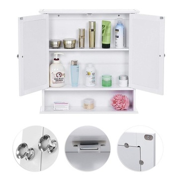 ПОДВЕСНОЙ ШКАФ ДЛЯ ВАННОЙ С ЗЕРКАЛОМ 3x ПОЛКА