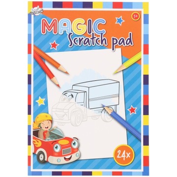 Magiczny blok Kolorowanka 24 arkusze Różne Samochody dla dzieci
