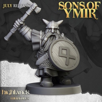 Гном-воин x10 шт. CMD - Highlands Miniatures