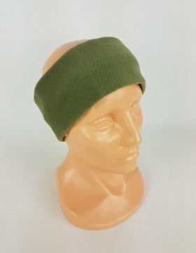 113 ПОВЯЗКА НА ГОЛОВЬ Флисовая, ширина 8 см, ЗЕЛЕНАЯ