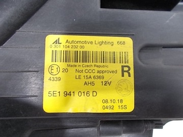 SKODA OCTAVIA III LIFT 17-20 ФОНАРЬ ПРАВЫЙ ПОЛНОСТЬЮ СВЕТОДИОДНЫЙ