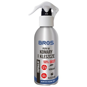 Płyn na komary i kleszcze Bros 50% Deet 130 ml