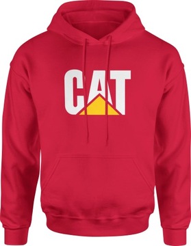 MĘSKA BLUZA Z KAPTUREM CAT CATERPILLAR ROZM. XXL DRESOWA NADRUK Z NADRUKIEM