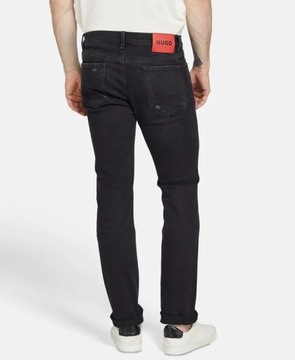 HUGO BOSS jeansy męskie spodnie jeansowe r. 32X34 czarne slim fit