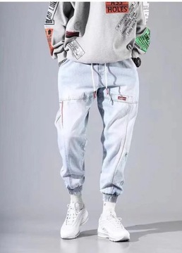 2023 New Streetwear Hip Hop Cargo Pants Men's jean