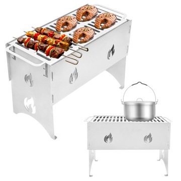 GRILL PALENISKO KUCHENKA SURVIVAL NIERDZEWNY 20X40