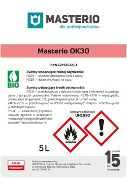 MASTERIO ЧИСТЯЩАЯ ЖИДКОСТЬ ДЛЯ КРОМКООБЛИЦОВОЧНОГО СТАНКА OK30, УПАКОВКА 5Л