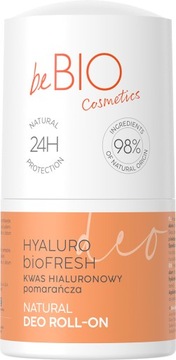 beBIO NATURALNY DEZODORANT DEO ROLL-ON HIALURONOWY POMARAŃCZA 50ml