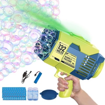 МЕГА ПИСТОЛЕТ ДЛЯ ПУЗЫРЬКОВ, ПУСКАТЕЛЬ ДЛЯ МЫЛЬНЫХ ПУЗЫРЕЙ, СВЕТЯЩАЯСЯ МАШИНА