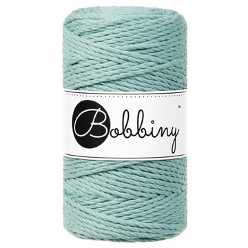 Sznurek do makramy 3mm Bobbiny 3PLY - potrójnie skręcany Brudny Błękit