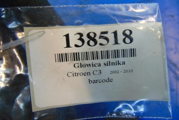 CITROEN C3 1.4HDI HLAVA MOTORU 9643477110