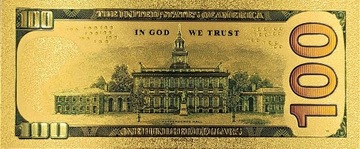 Красивая позолоченная банкнота номиналом 100 долларов Коби Брайант II