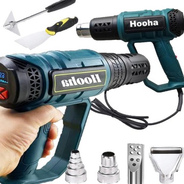 OPALARKA ELEKTRYCZNA Z REGULACJA 2 BIEGI + 4 DYSZE ZESTAW MOCNA 650° 230V