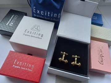 Złote spinki do mankietów Hantle dla Kulturysty EX