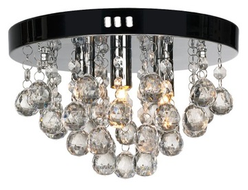 Lampa sufitowa kryształowa srebrna glamour 25cm