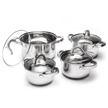 НАБОР КОРЗИН, набор из 4 НЕРЖАВЕЮЩИХ КОРЗИН, ИНДУКЦИЯ, рекомендовано EWA WACHOWICZ