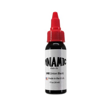 DYNAMIC UNION BLACK 30ml Czarna Farba do Tatuowania / Tatuażu, Czarny Tusz