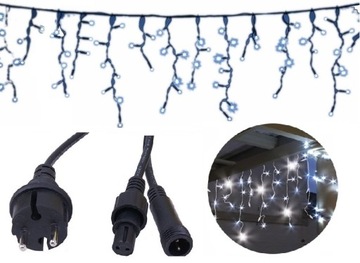 SOPLE 120LED KURTYNA ŚWIĄTECZNA ZEWNĘTRZNE FLASH FLESZ biały zimny + iskra