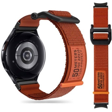 Pasek ACTIVE Strap Nylon Pomarańczowy do Samsung Galaxy Watch 6 / Classic