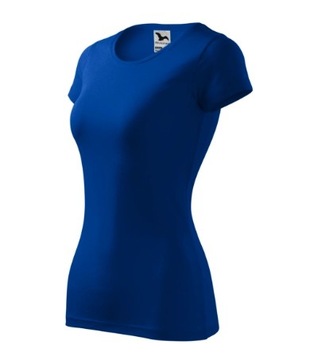 Elastyczna Koszulka Damska Bawełniana GLANCE Chabrowa Slim-Fit roz. S